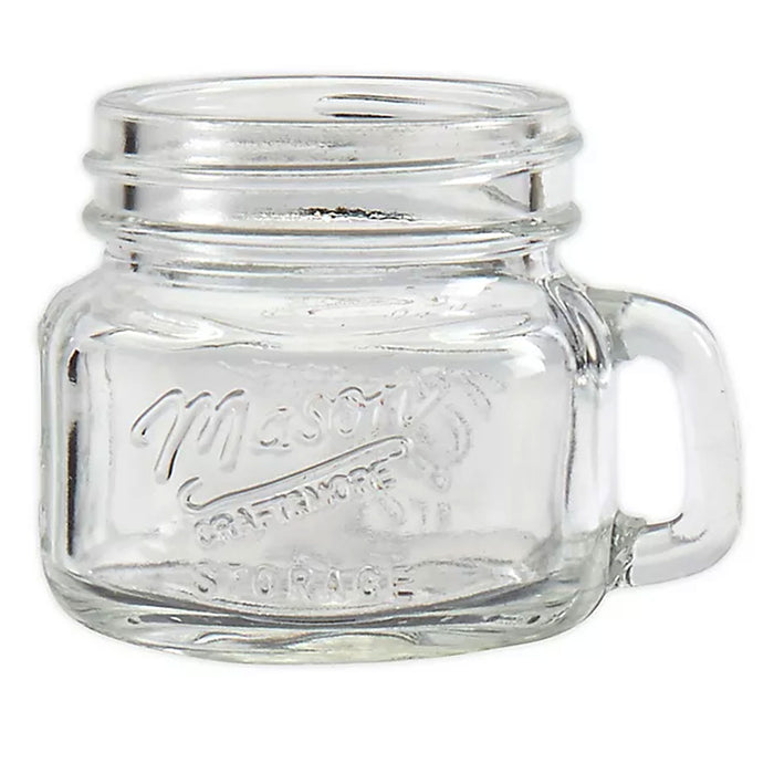 12 Pc Glass Mason Jar Shot Glasses Mini Mugs Shooter Wedding Favor Gift Party