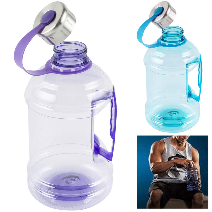 1 Sports Bottle 1 Liter Water Drinking Jug Plastic Canister Hiking Outdoor Wide