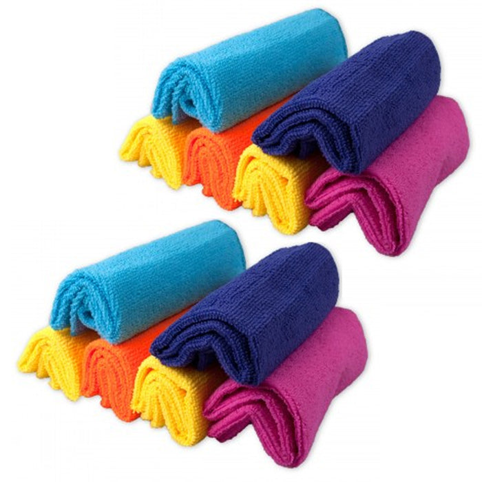 12 X Multi Purpose Cleaning Towel Microfiber Cloths Set Rag Window Washing Car