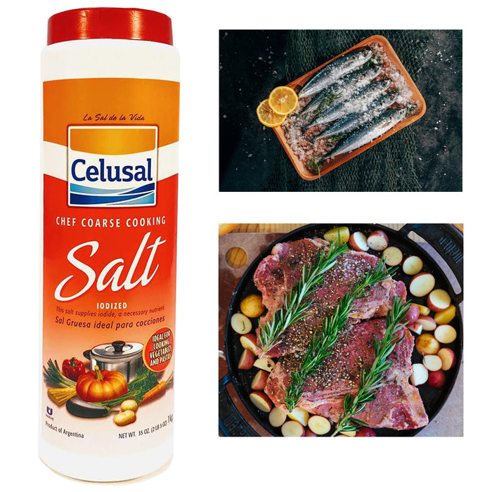 1 Celusal Coarse Iodized Salt Cooking Sal Parrillera Argentina Pampas Seasoning