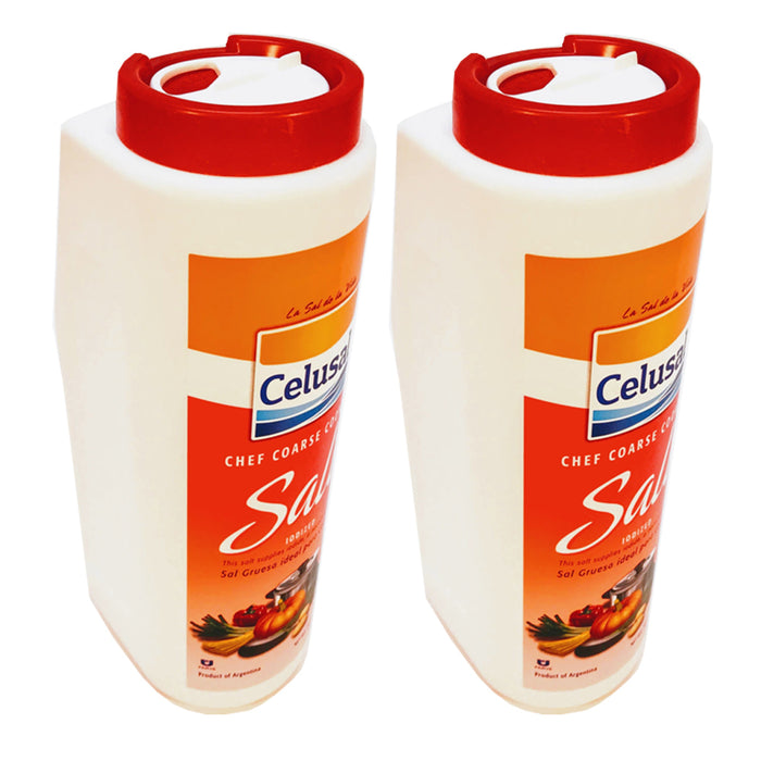 2 Celusal Coarse Iodized Salt Cooking Sal Parrillera Argentina Pampas Seasoning