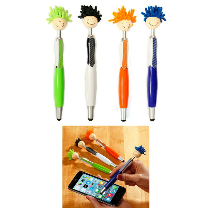 1 Pc Techie Tom 3-in-1 Stylus Pen Screen Duster Mop Topper Cleaner MopTopper