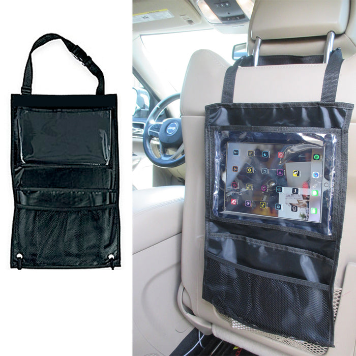 2 Back Seat Car Hanging Tablet Holder Hook Storage Organizer Bag Pocket For iPad