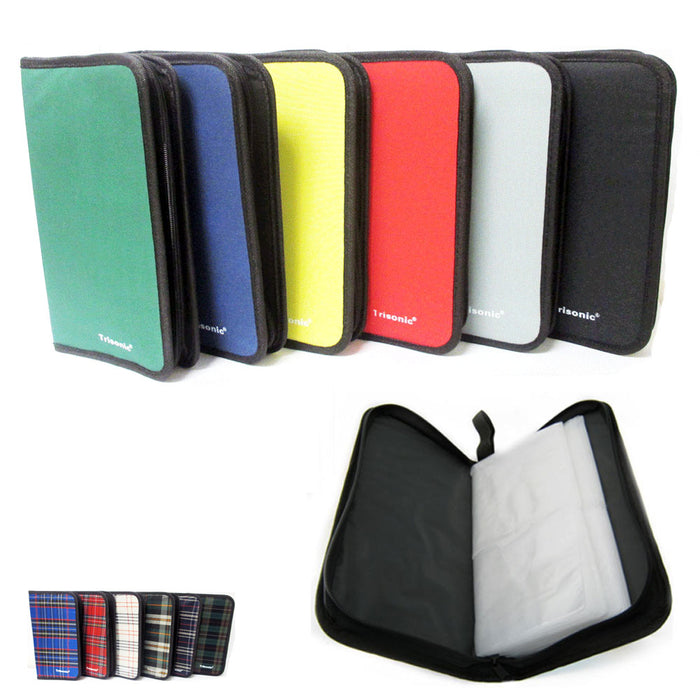 2 x Portable CD DVD Case 64 Disc Holder Storage Wallet Organizer Book Media Bag