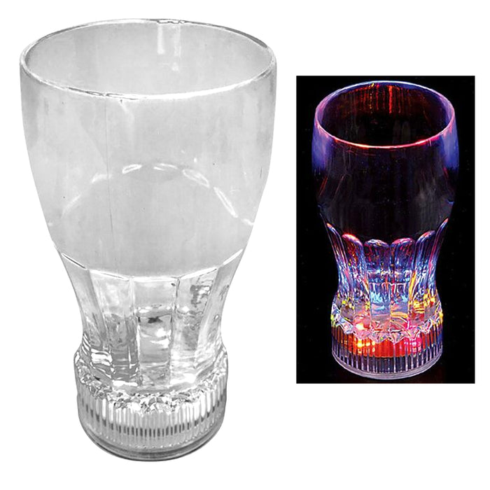4 Light Up Led Cola Glass Flashing Party Cup Blinking Drink Shot Bar Club 11oz