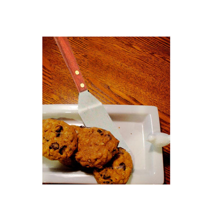 Stainless Steel Cookie Turner Spatula Cooking Kitchen Utensil Server Tool Wooden