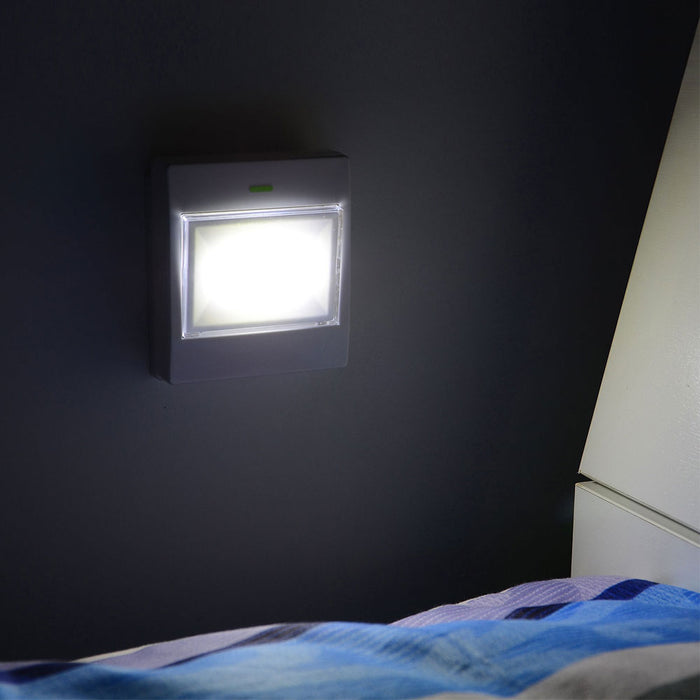 4 Pc Wall Light Cob Touch Wireless Closet Cordless Night Light Battery Operated