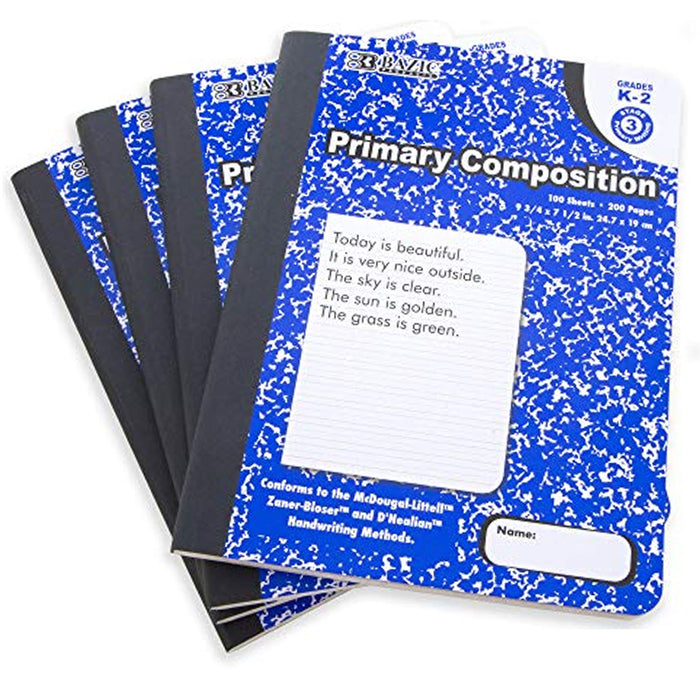 4 Primary Composition Journal Books School Stage 3 Handwriting Notebook Supplies
