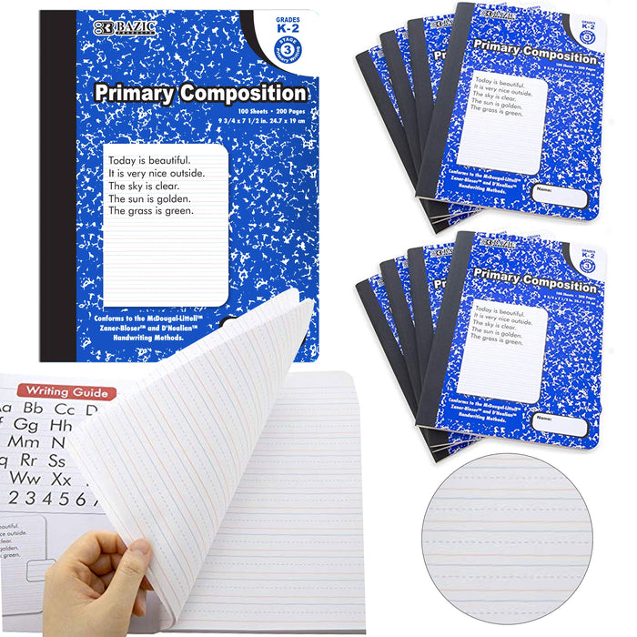 8 Pc Note Books Primary Writing Composition Journal School Handwriting Notebook