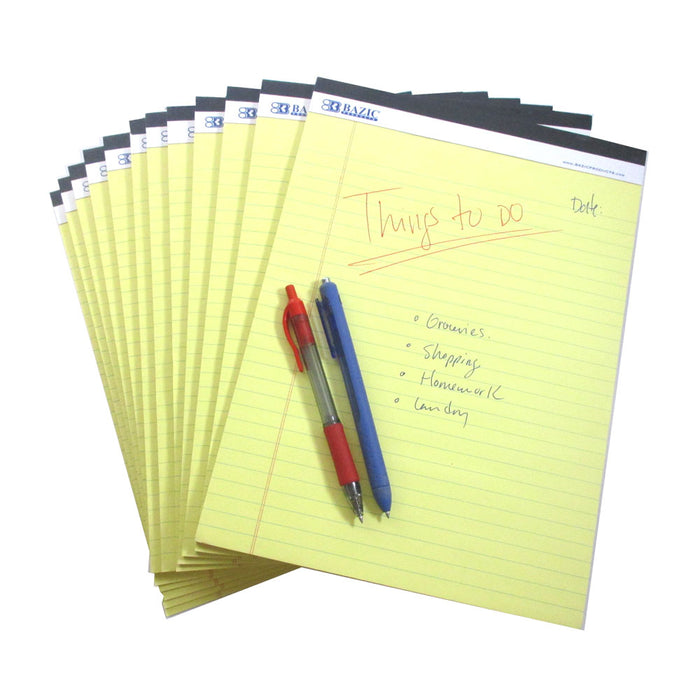 12 Micro Perforated Legal Pads Writing Note Pad 50 Sheets Letter Size 8.5 x 11.7