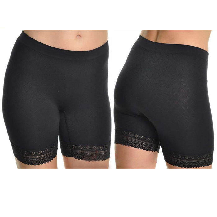 6 Lace Trim Legging Shorts Women Lady Fashion Safety Pant Yoga Seamless One Size