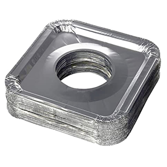 80 Square Gas Liners Aluminum Foil Burner Bib Covers Disposable Wholesale 7.7"