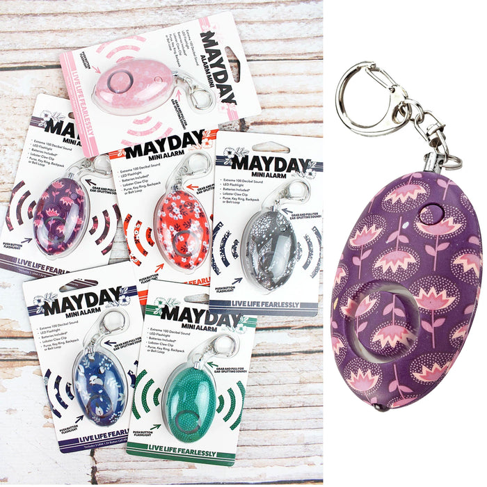 2 Pc Security Emergency Personal Alarm Keychain LED Survival Siren Self Defense