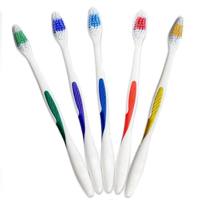 20 Pc Travel Bulk Curved Bristles Toothbrushes Medium Soft Oral Care Tooth Brush