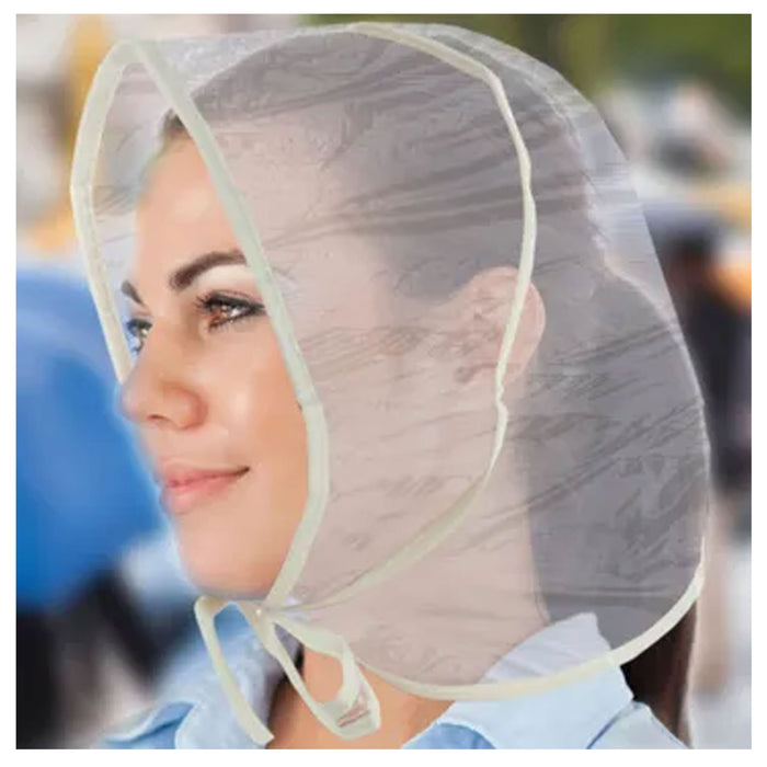 4 Rain Cap Clear Waterproof Bonnet Bouffant Hat Hood Head Cover Adjustable Women