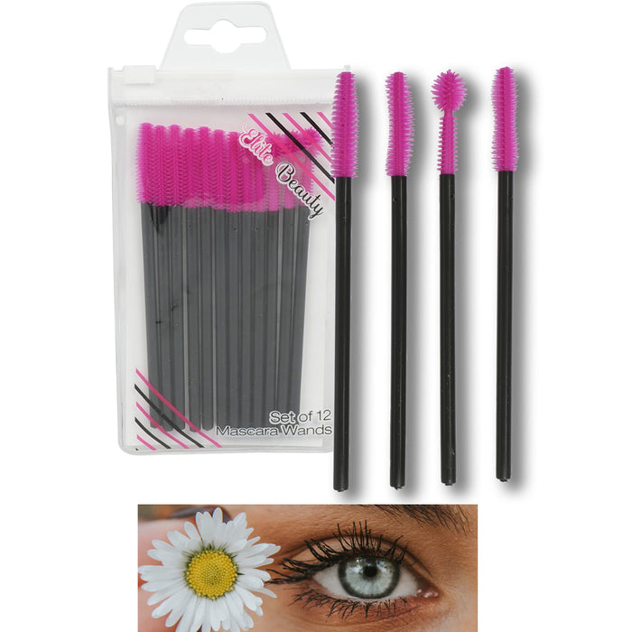 24 Silicone Mascara Wands Disposable Makeup Brushes Extension Lashes Applicator