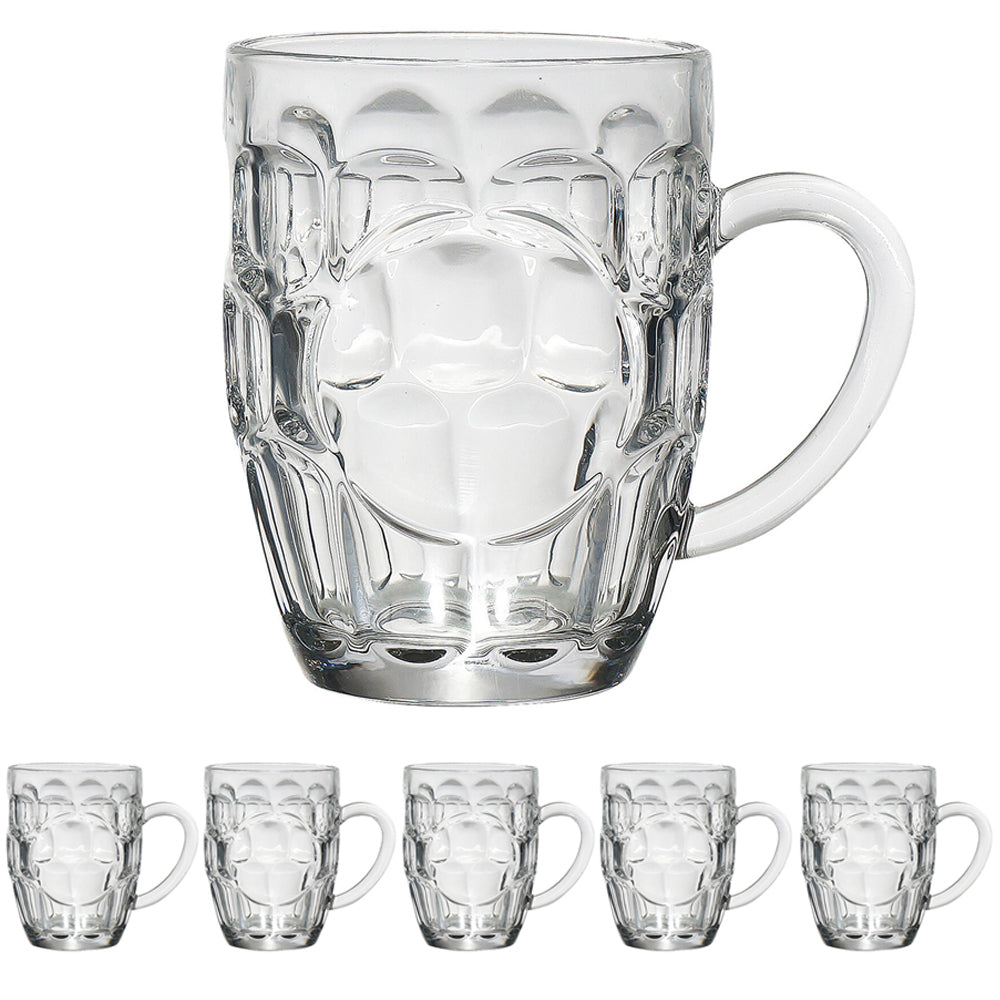 Set of 6 Pilsner Glasses Clear 16 Oz Beer Glass Cups Coffee Tea Mug Ho   AllTopBargains