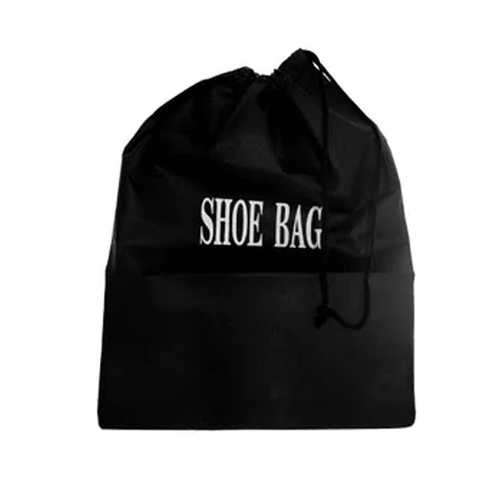 12 Pc Travel Shoe Bags Storage Luggage Black Drawstring Bag Suitcase Case Pack