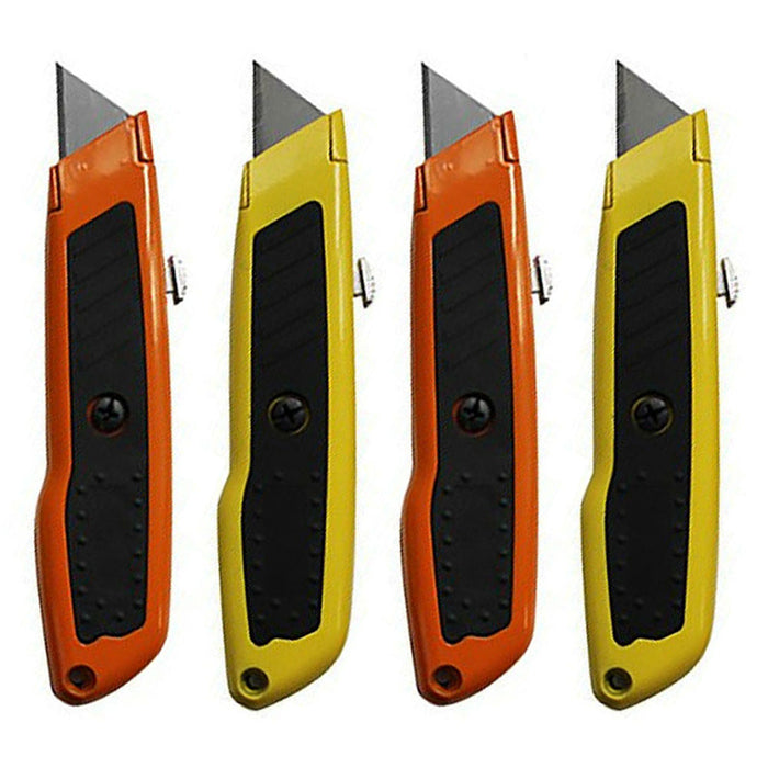 4 X Optic Utility Knife Box Cutter Super Heavy Duty Retractable Razor Blade Tool