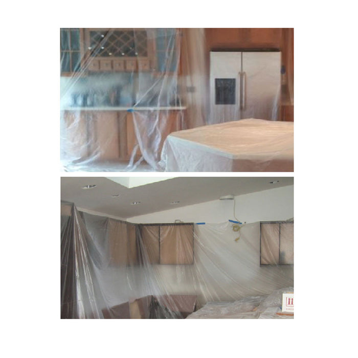 2 X Plastic Drop Cloth Furniture Paint Floor Dust Protector 9 x 12 Ft 0.27 Mil