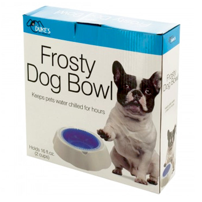 Frosty Pet Dog Bowl Stays Cool for 8 Hour Dog Drinking Dish Ice Water Summer Hot