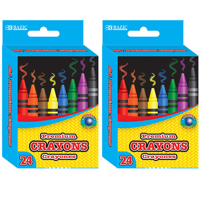 48 Premium Crayons High Quality Colors Kids Art Craft Coloring Non Toxic School