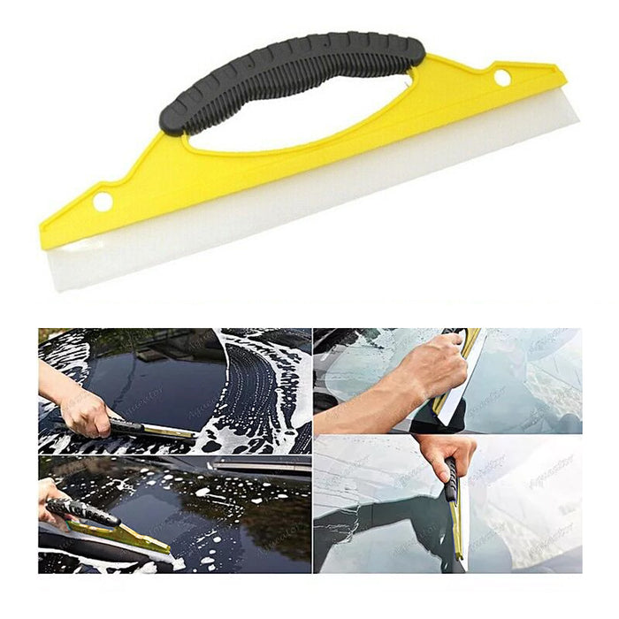 Silicone Squeegee Drying Blade Car Window Wash Clean Cleaner Wiper Flexible 12"