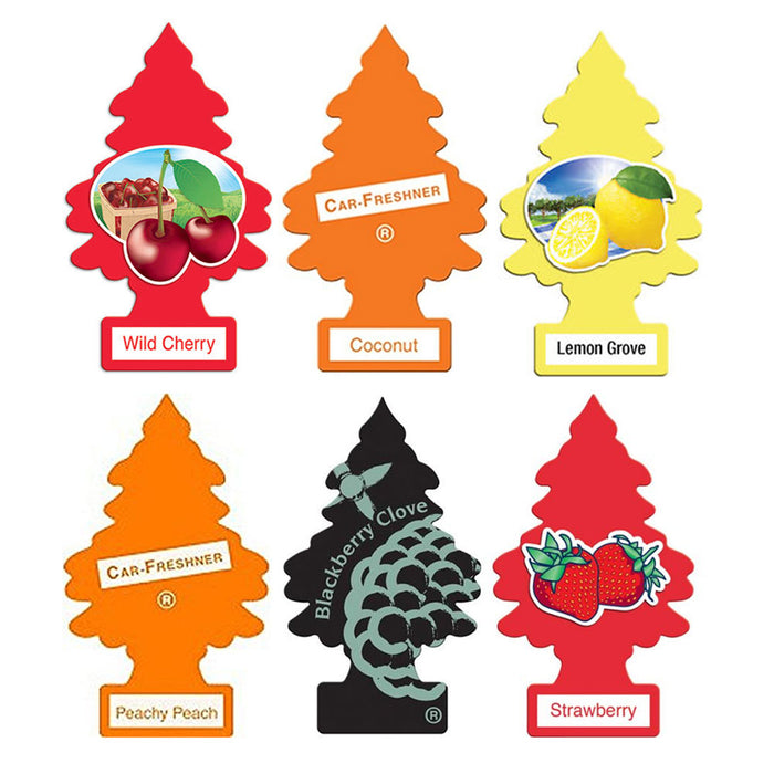 6 Pack Little Trees Car Home Office Hanging Air Freshener Scents Fresh Clean New
