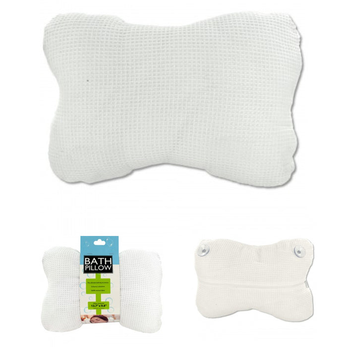 1 X Soft Cloth Bath Pillow Spa Hot Tub Soft Support Neck Relax Lounge Cushion