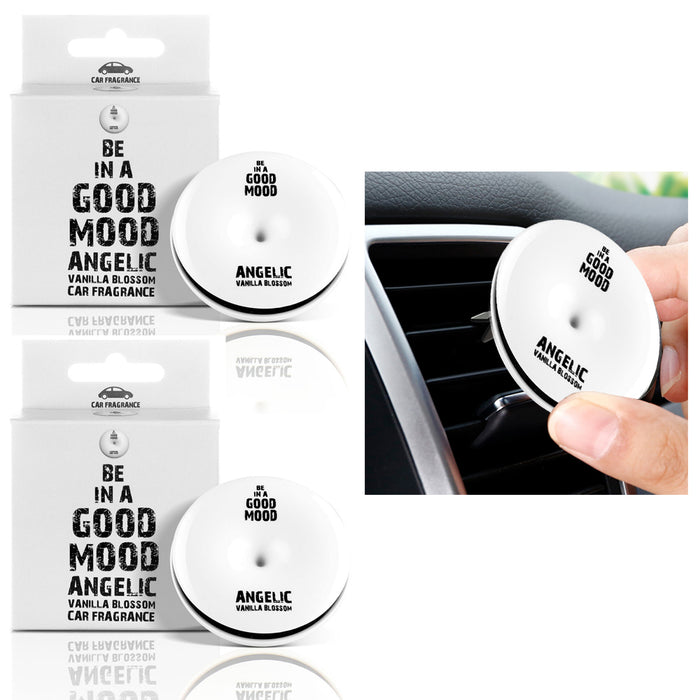 2 Pack Vanilla Car Air Vent Freshener Scent Auto AC Eliminator Strong Odors