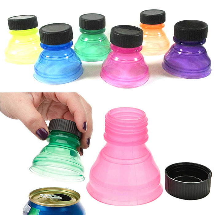 12 Soda Savers Can Covers Cap Lid Reusable Pop Drink Protector Spill Free Bottle