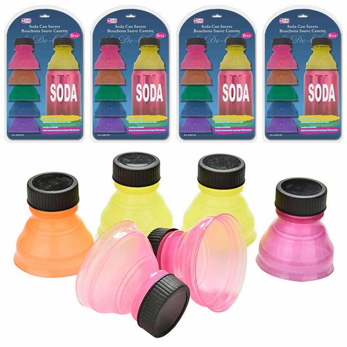 24 Beer Can Soda Savers Covers Cap Lid Beverage Twist Top Drink No Spill Bottle