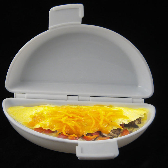 New Microwave Omelet Pan Maker Cooks 2-4 Eggs Fast Minutes Microweavable Cooker