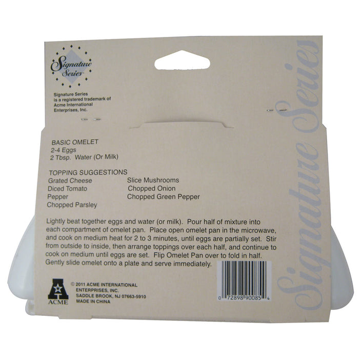 New Microwave Omelet Pan Maker Cooks 2-4 Eggs Fast Minutes Microweavable Cooker