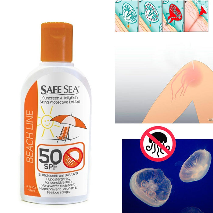 1 Safe Sea Sunscreen Jellyfish Sting Protection SPF50 Lice Lotion Prevent Sting