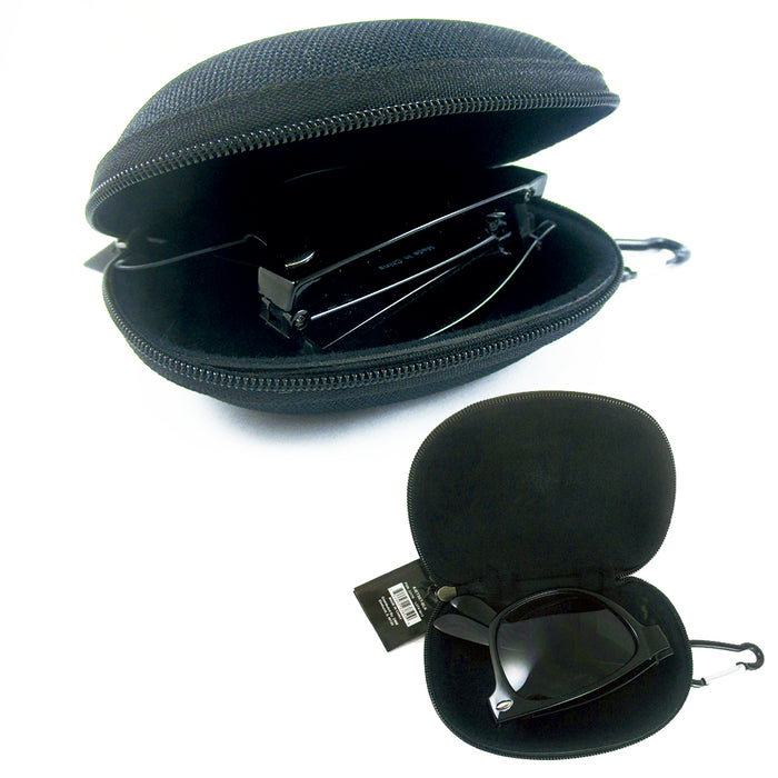 JetSetter Foldable Sunglasses Hardshell Case Portable Keyring 100% UVA UVB Black
