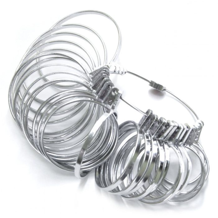 27pc Bangle Bracelet Cuff Jewelry Wrist Ring Sizer Gauge Measure Metal 1-27 New