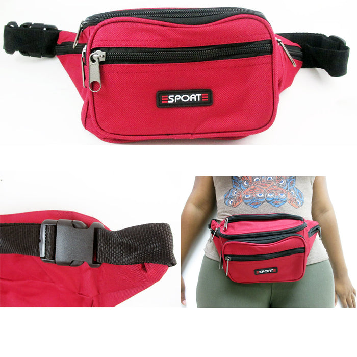 1 Waist Fanny Pack Belt Bag Pouch Travel Sport Hip Purse Zipper Sports Running