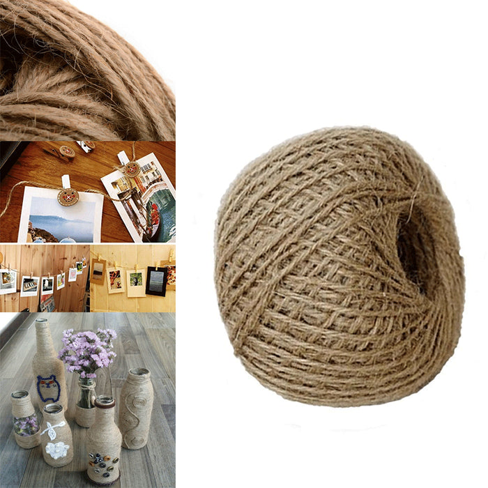 250' Feet Jute Twine Natural Rope 2Ply Twisted String Parrot Bird Toy Craft Part