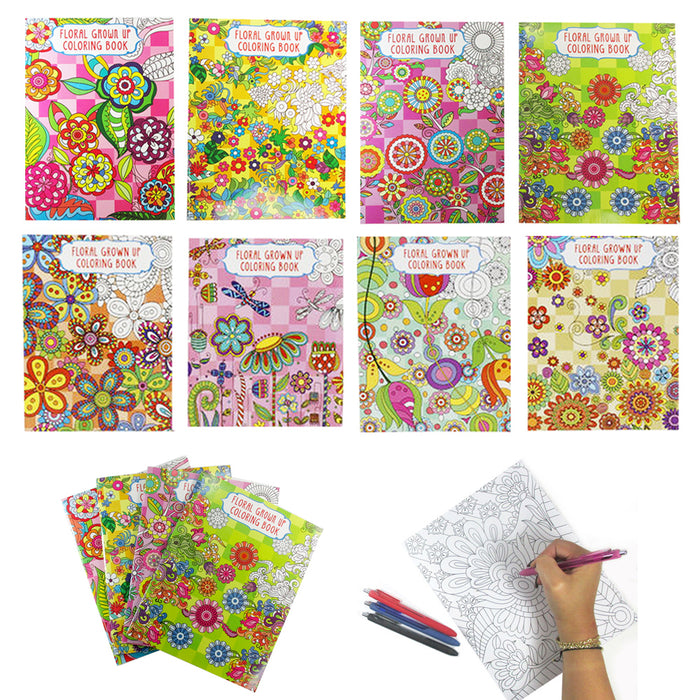 12 X Adult Coloring Books Mandala Floral Design Calming Stress Relief Paperback