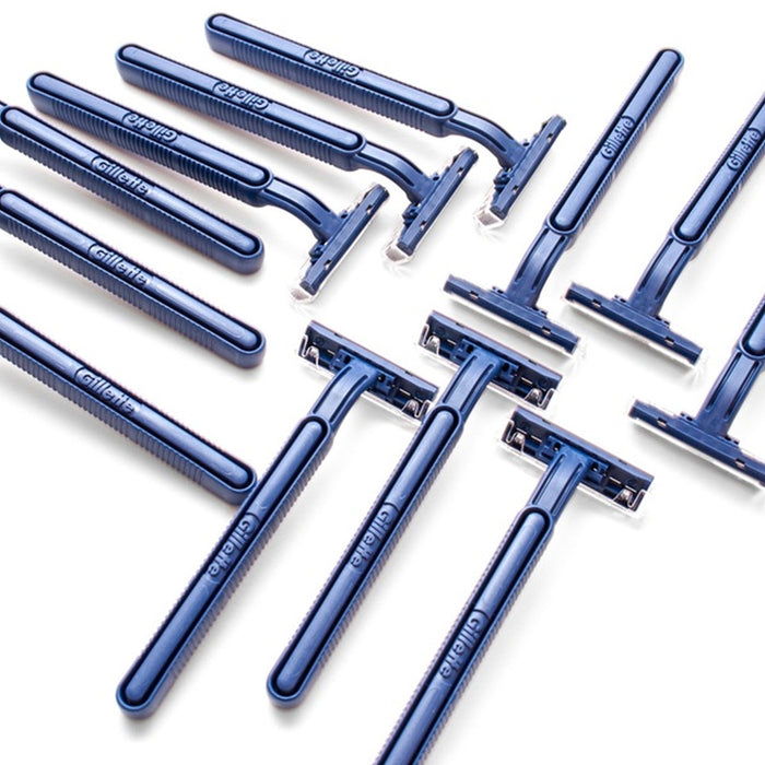 20 Gillette Disposable Razors Blue 2 Twin Blade Ultra Grip Hair Remover Shaver
