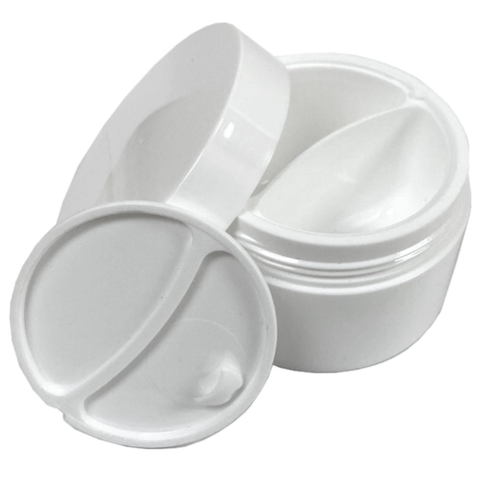 6 White Jars 4 oz Cosmetic Cream Containers Packaging Empty Dome Lids Plastic