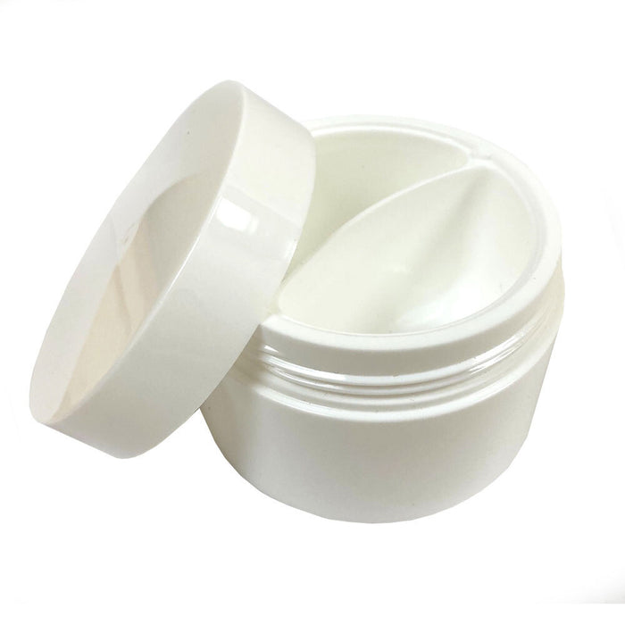 24 White Jars 4 oz Cosmetic Cream Containers Packaging Empty Dome Lids Plastic