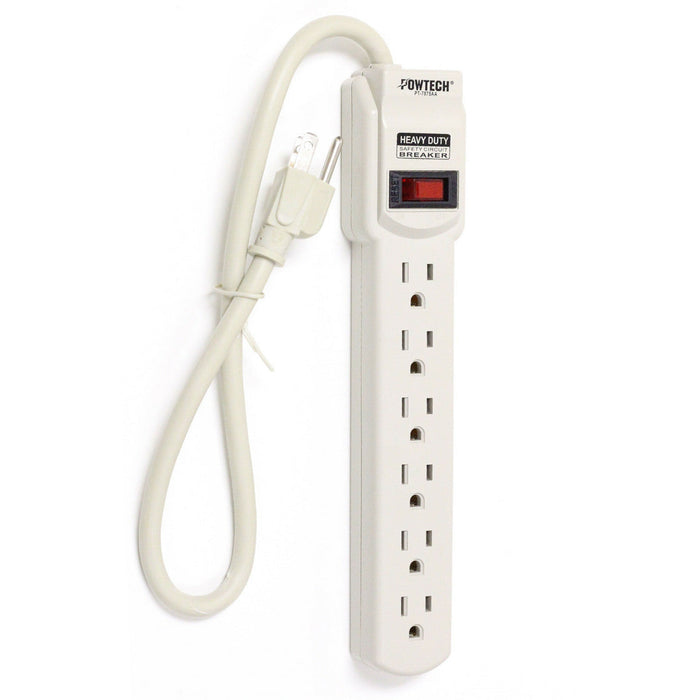 1 Power Strip 6 Outlet Surge Protector Plug AC Wall Power Strip UL Cord Switch