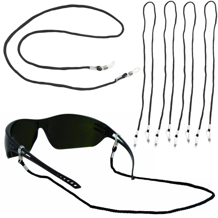 4 Pc Eyewear Strap Glasses Retainer Lanyard Cord Sunglasses String Holder Black