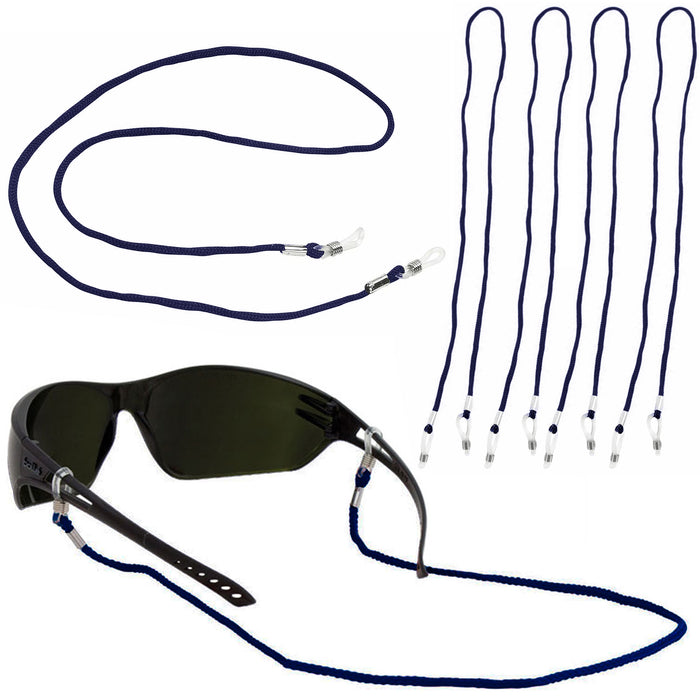 4 Pc Navy Blue Adjustable Eyewear Retainer Glasses Strap Cord Sunglasses String