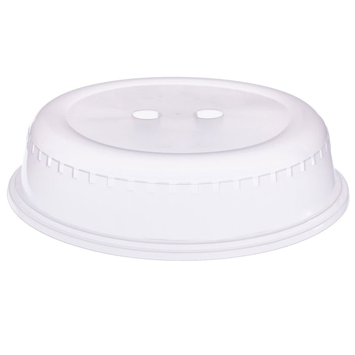 Set Of 2 Plastic Microwave Plate Cover Clear Steam Vent Splatter Lid 10 New