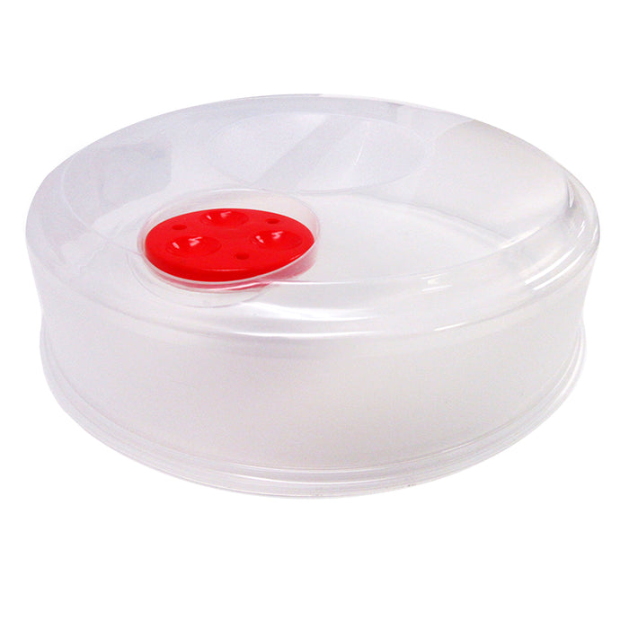 1 Plastic Microwave Plate Cover Clear Steam Vent Splatter Lid 10.5" Food Dish