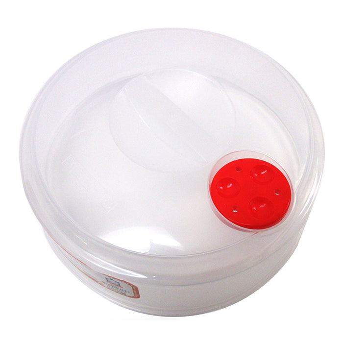 1 Plastic Microwave Plate Cover Clear Steam Vent Splatter Lid 10.5" Food Dish