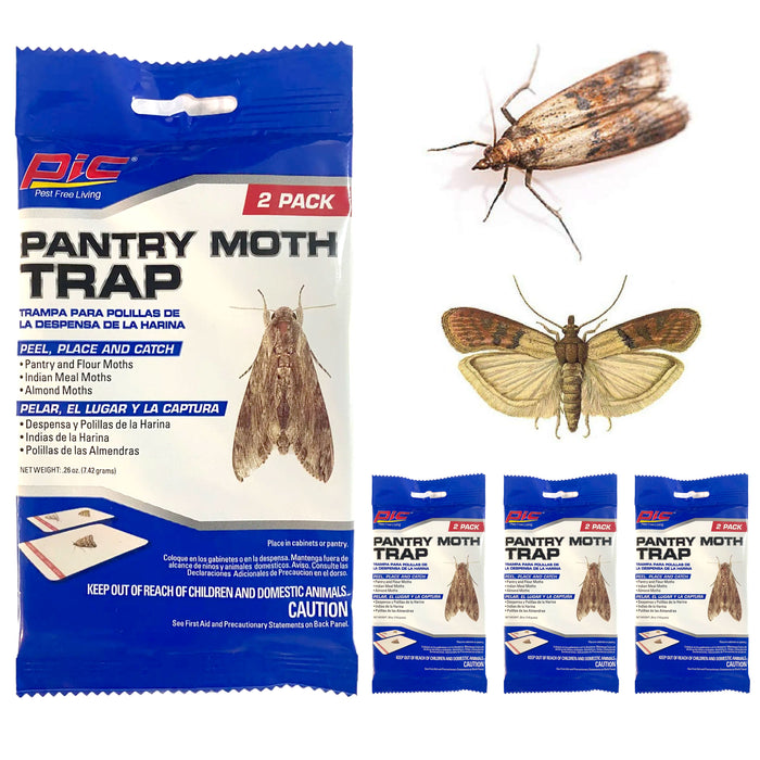8 Pc Indian Meal Flour Pantry Moth Trap Glue Boards Food Moths Cupboard Cabinets